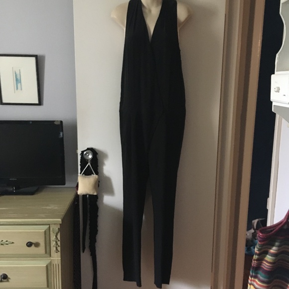 TIBI Black Silk + Wool Wrap Top Jumpsuit  XS - Picture 2 of 10